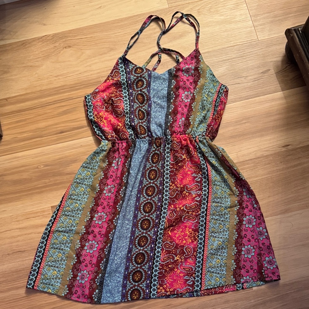 EARTHBOUND Multicolor Strapless Dress